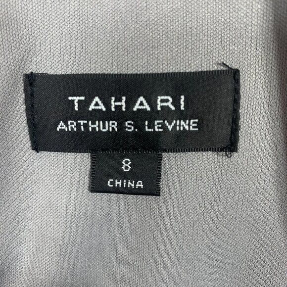 TAHARI Sheath light grey Pencil Dress SZ 8 - Picture 10 of 16